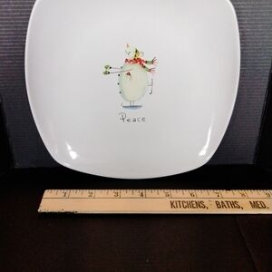 Oneida White Holiday Dinnerware Plate